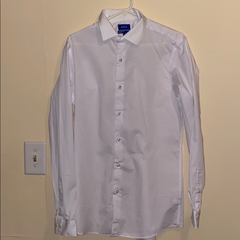 APT .9 white dress shirt